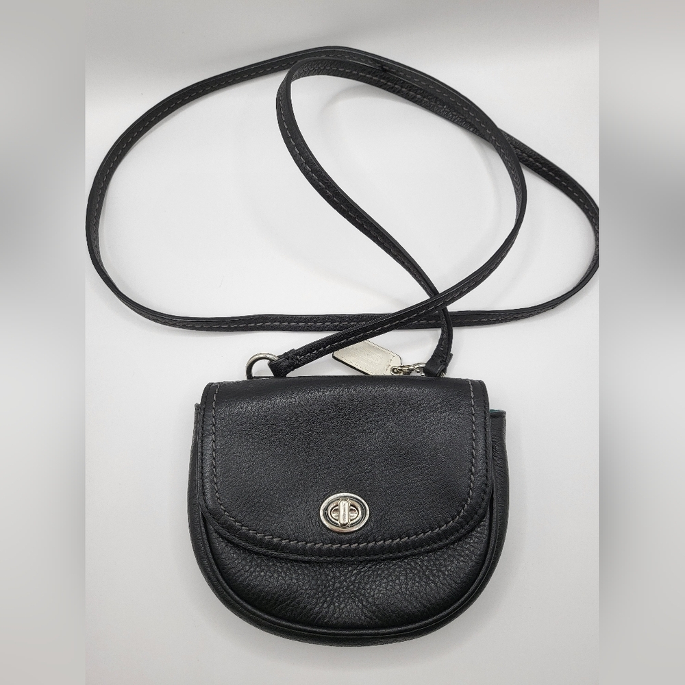 Coach Park Mini Leather Crossbody Bag Black Style 49872